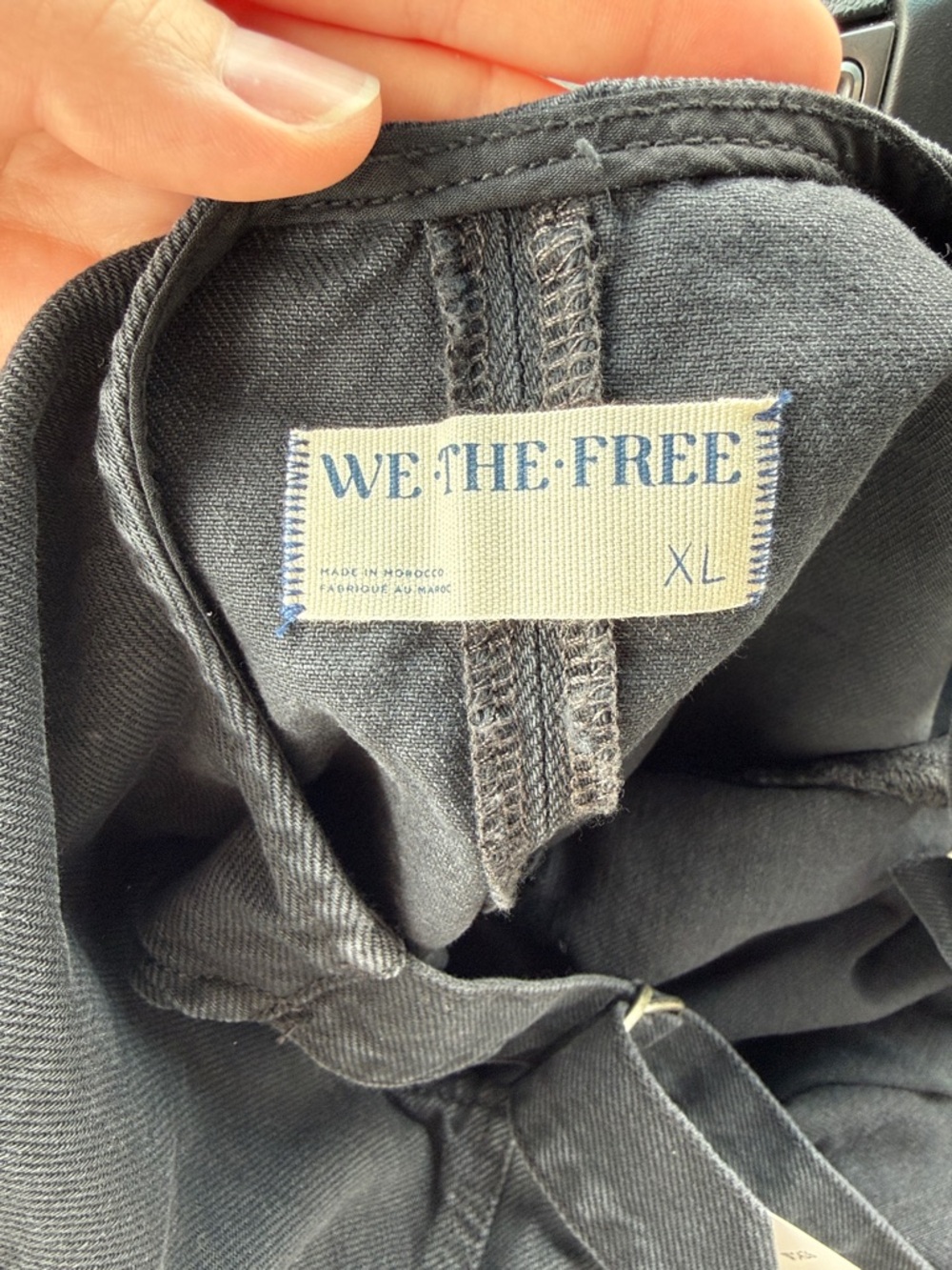 Free People Black Washed Denim Romper Overalls - Picture 2 of 7